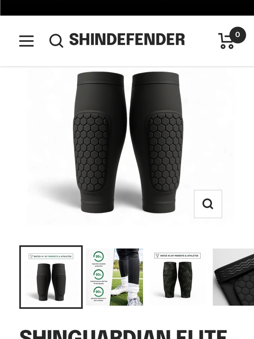 Shinguardian Elite Calf Sleeves - Black size small
Shin guards